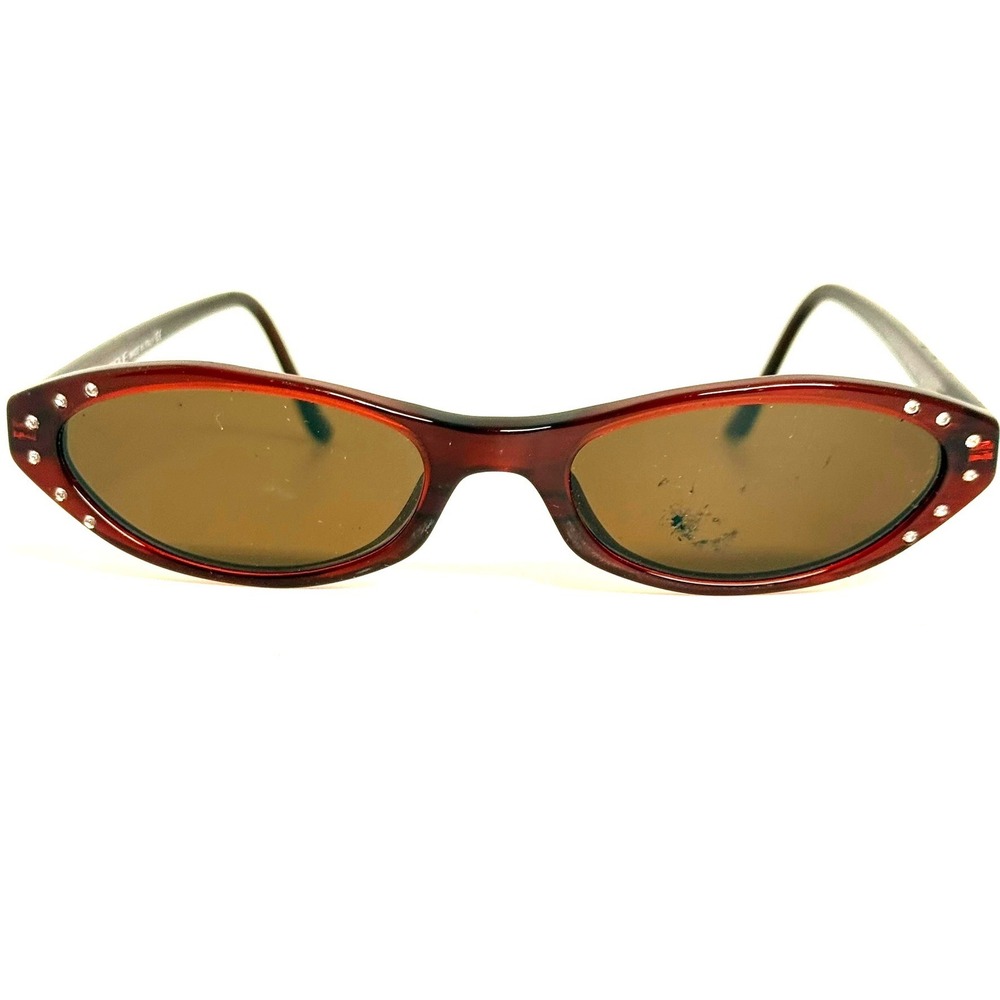 Vogue VO 2249-B Sunglasses Brown Tortoise Rhinestone Oval Frames Italy 50-17-135